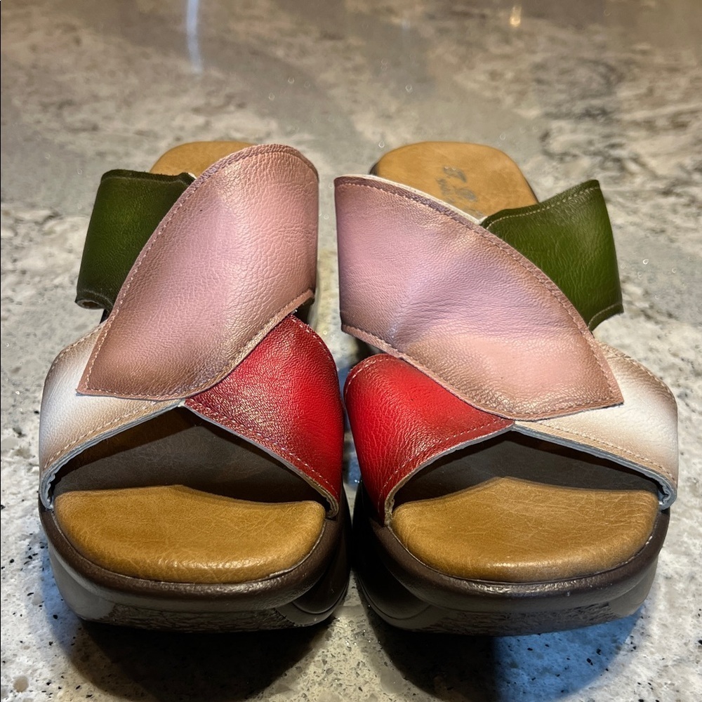 Colorful Women's Wedge Sandals Size 7.5 - Picture 3 of 12